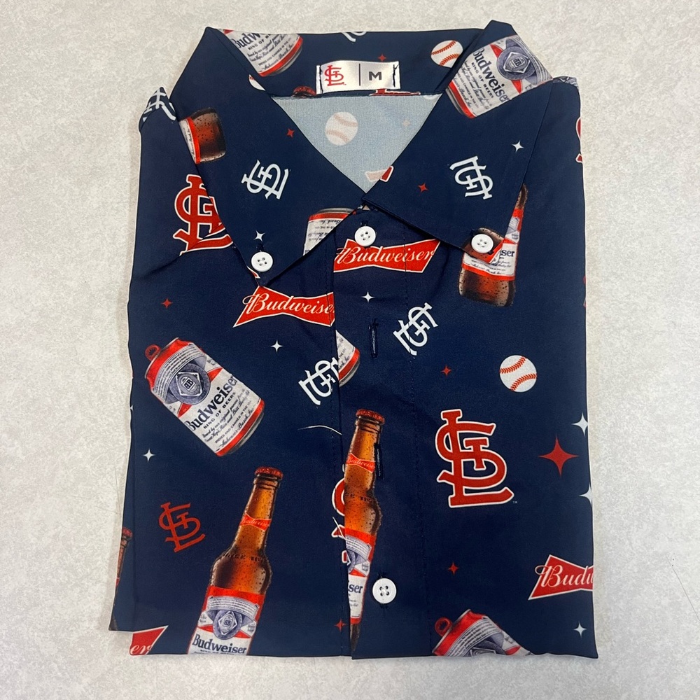 St. Louis Cardinals Budweiser button up shirt